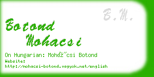 botond mohacsi business card